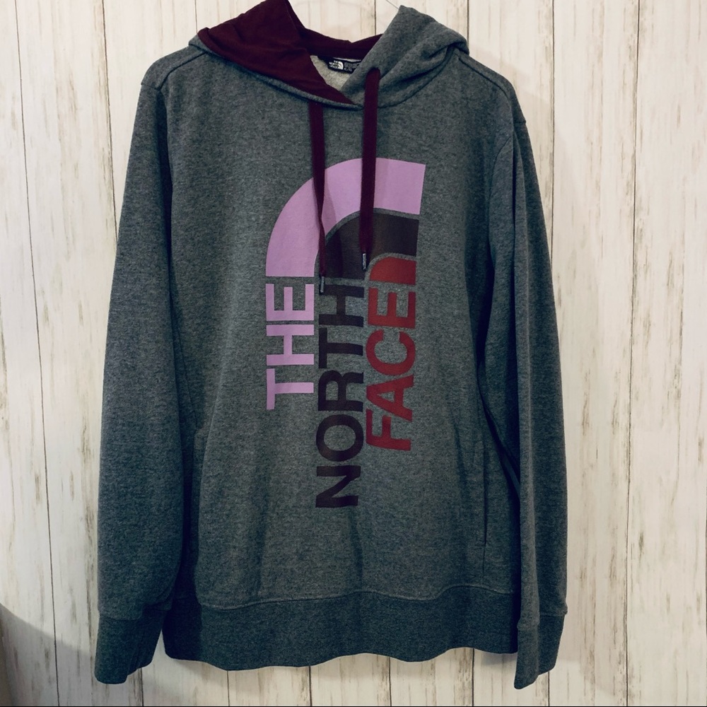 The North Face Hoodie gray and purple